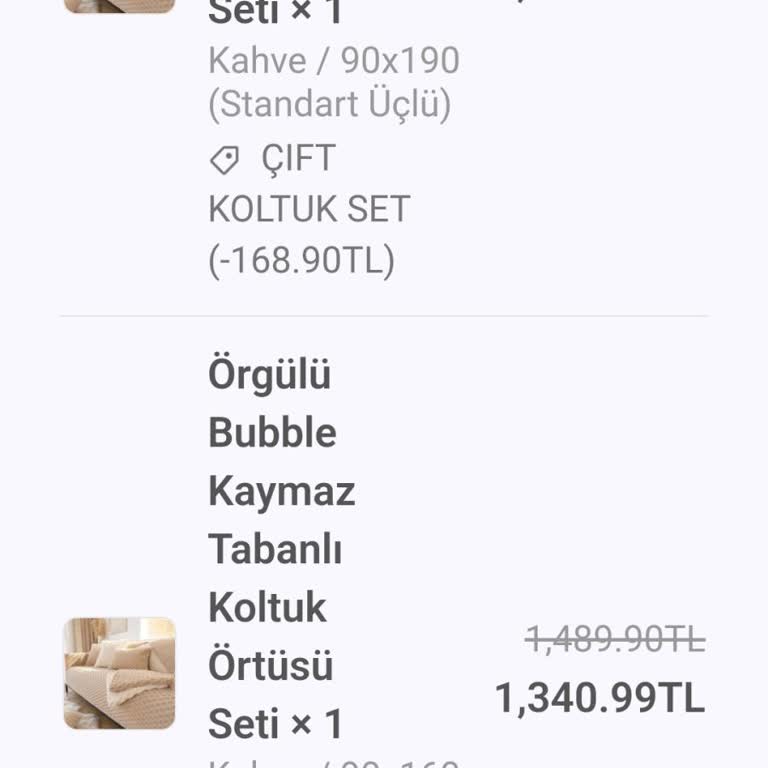 Koltuk Örtüsü Takımı Teslim Edilmedi