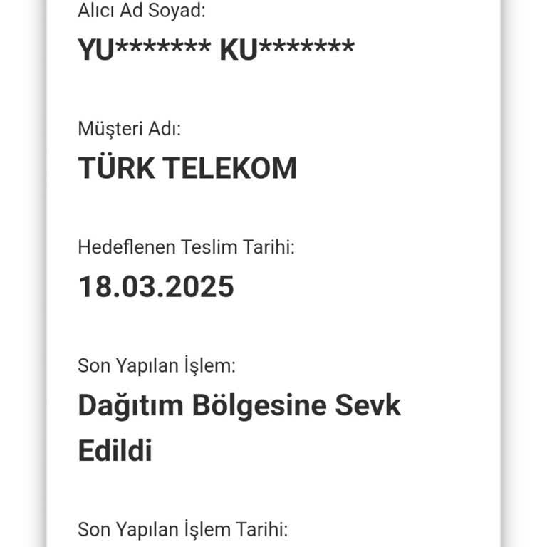 Türk Telekom Ve AGT Kurye İle Teslimat Mağduriyeti