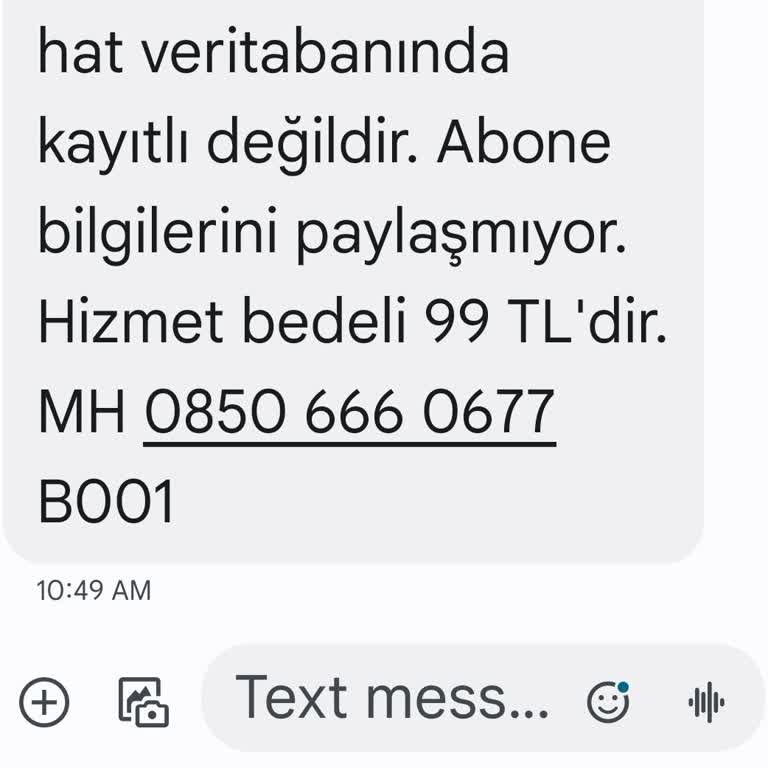 Fahiş Ücretli Numara Sorgulama Hizmeti