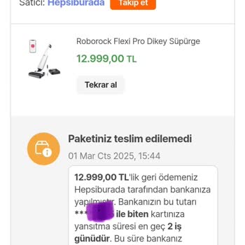 Hepsiburada'dan Alınan Ürünün Kayıp/Hatalı İptali Ve Kupon Mağduriyeti