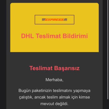 Kargo Firmalarından Gelen Sahte E-postalarla İlgili Şikayet