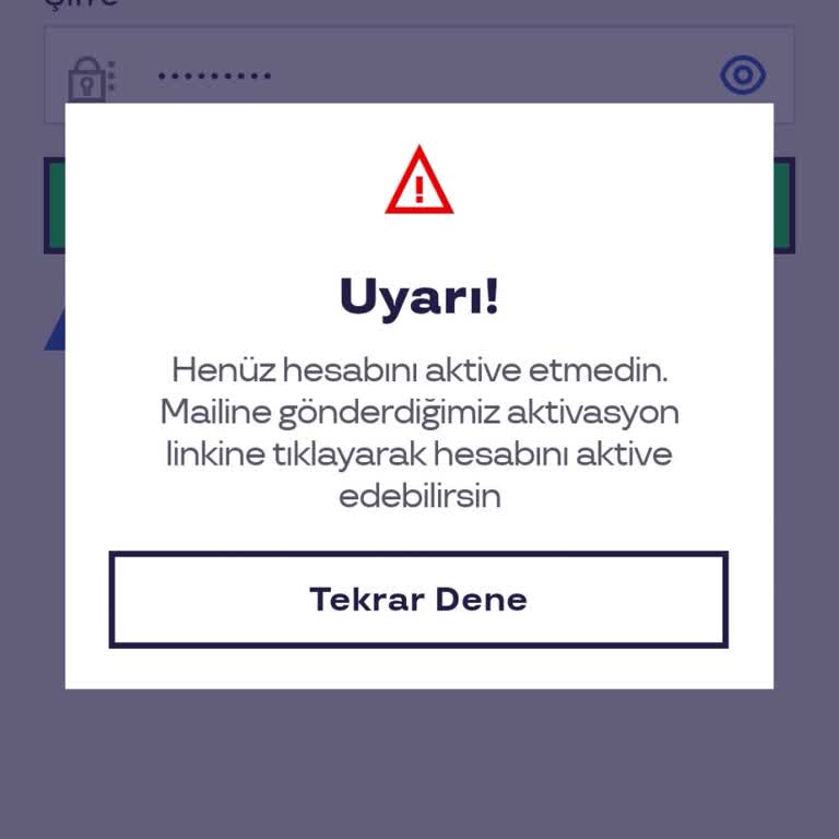 Aktivasyon Kodu Gelmiyor Giriş Yapamıyorum