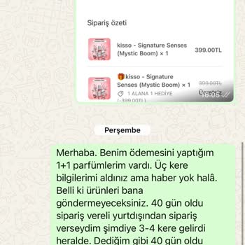 Kisso Parfüm Kampanyası: Ürün Teslimatı Sorunu