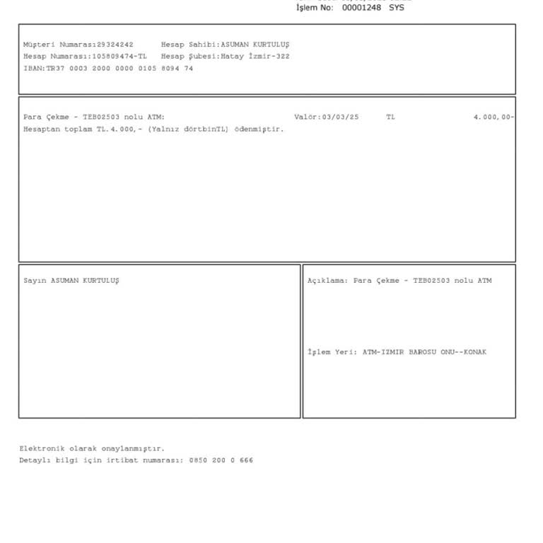 ATM'den Para Çekme Sorunu Ve Yetersiz Müşteri Hizmeti