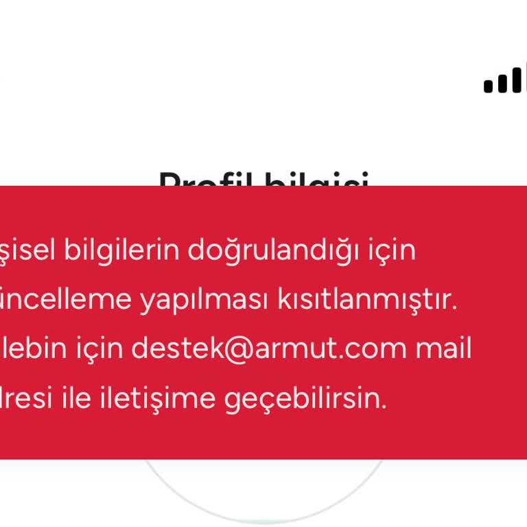 Nakliyat Hizmeti Profilimde Şirket İsmi Değiştirememe Sorunu