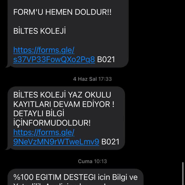 Biltes Koleji'nin Bitmeyen SMS'leriyle Başım Dertte