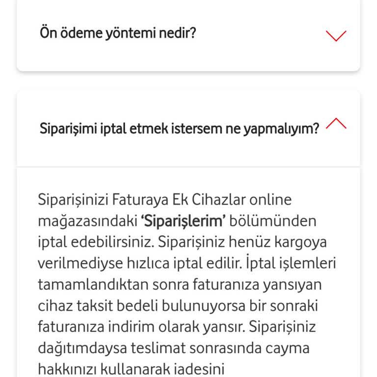 Vodafone'dan Cihaz İptalinde Karşılaşılan Zorluklar
