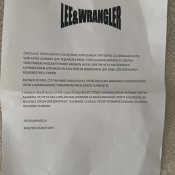 Boyner'den Alınan Lee Pantolonlarda Solma Ve Tüylenme Sorunu