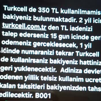 Turkcell Alacak Sorgulama Tl İade Talep Hatlı Telefon İptal!
