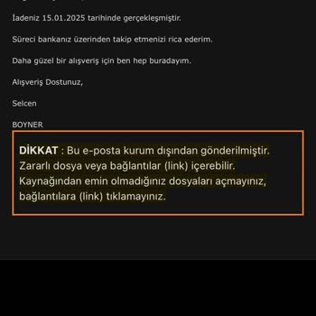 Yanlış İade İşlemi Ve Çözümsüzlük