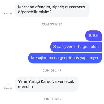 Siparişim Hala Ulaşmadı: Caballo Concept İletişimsizliği