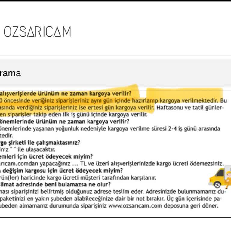 Sipariş Kargoya Verilmedi Ve Bilgilendirme Yapılmadı