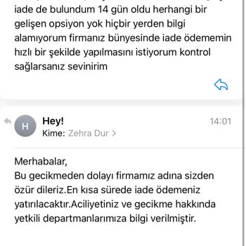 İade Ödemesi Ve Müşteri Hizmetleri Sorunu