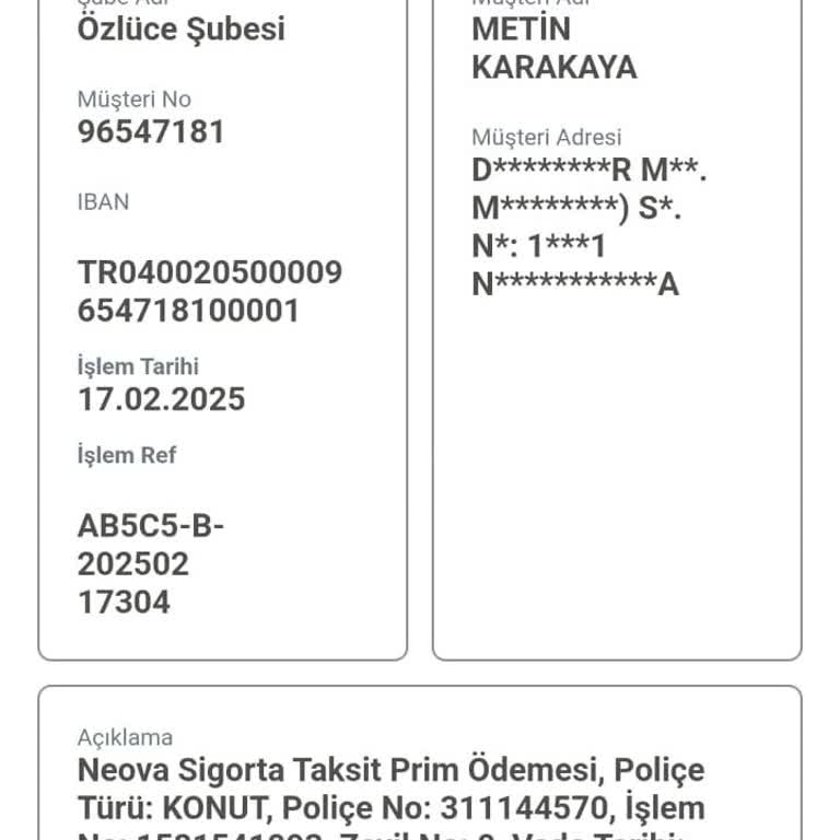 Rızam Dışında Yenilenen Konut Sigortası Poliçesi