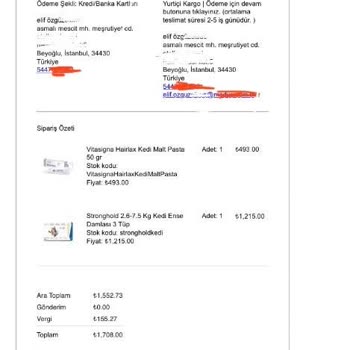 Vetdietsandrugs.com Üzerinden Yapılan Alışverişte İletişim Sorunları Ve Para İadesi Talebi