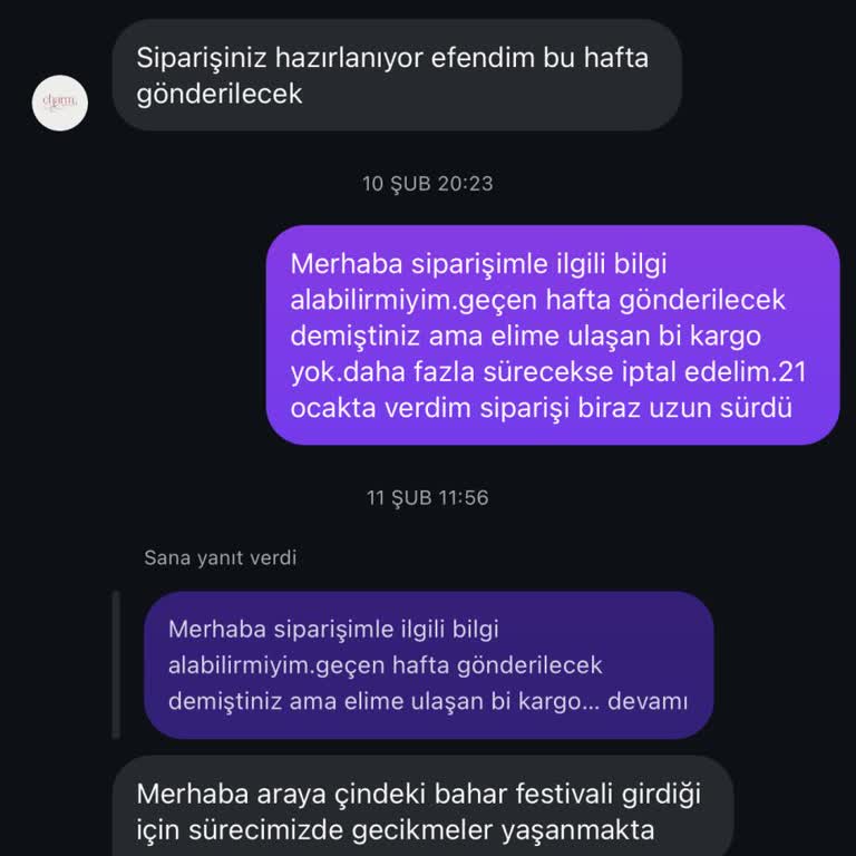 Ürünler Gönderilmiyor Ve İletişim Kurulamıyor
