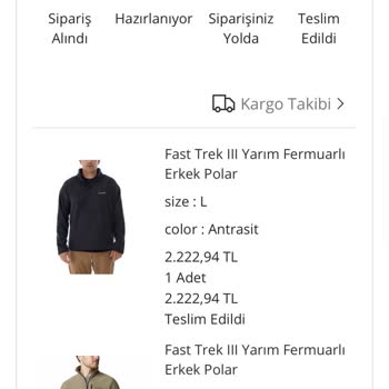 Columbia'dan İptal Edilen Ürünün İadesi Gerçekleşmiyor