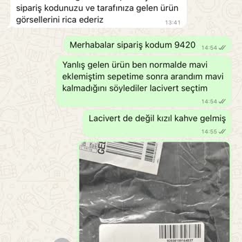 Yanlış Ürün Renkleri Ve Kötü Müşteri Hizmeti