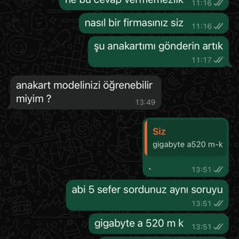 Geciken Anakart Ve İlgisiz Müşteri Hizmetleri