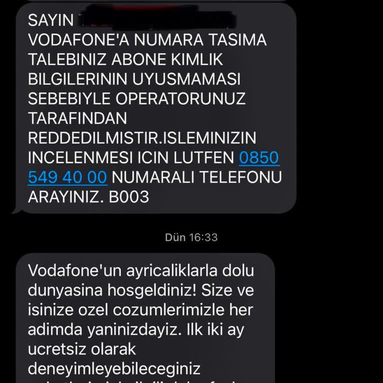 Numara Taşıma Sürecinde Kimlik Bilgisi Çelişkisi