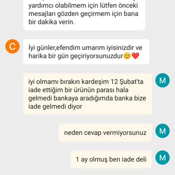 İade Sürecinde Gecikme Ve Müşteri Hizmetleri Sorunu