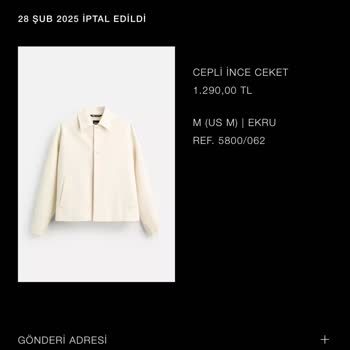 Zara Sipariş İptali Ve İade Ücreti Sorunu