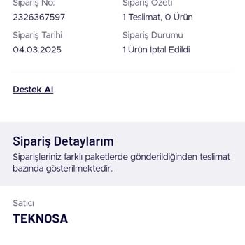 Teknosa'dan Alınan Ürünlerin Haksız İptali Ve Müşteri Mağduriyeti
