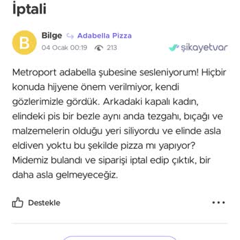 Metroport AVM'de Hijyen Skandalı: Böcekli Pizza!