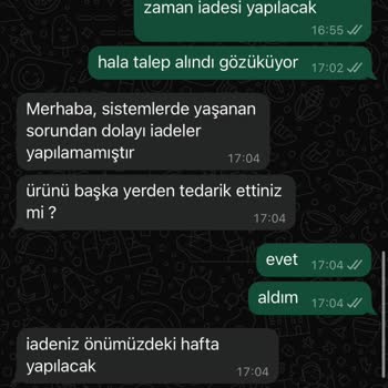 Banyo Duş Sistemi İadesi Sorunu