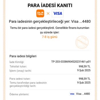 Temu'dan İade Alamama Sorunu