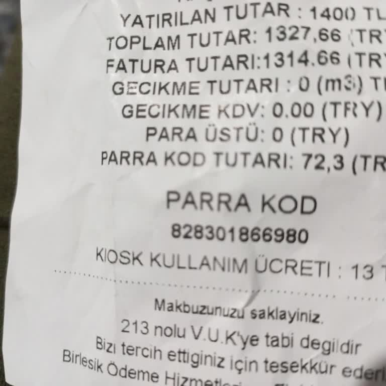 Başkent Kart İle İşlemde Para Üstü Sorunu