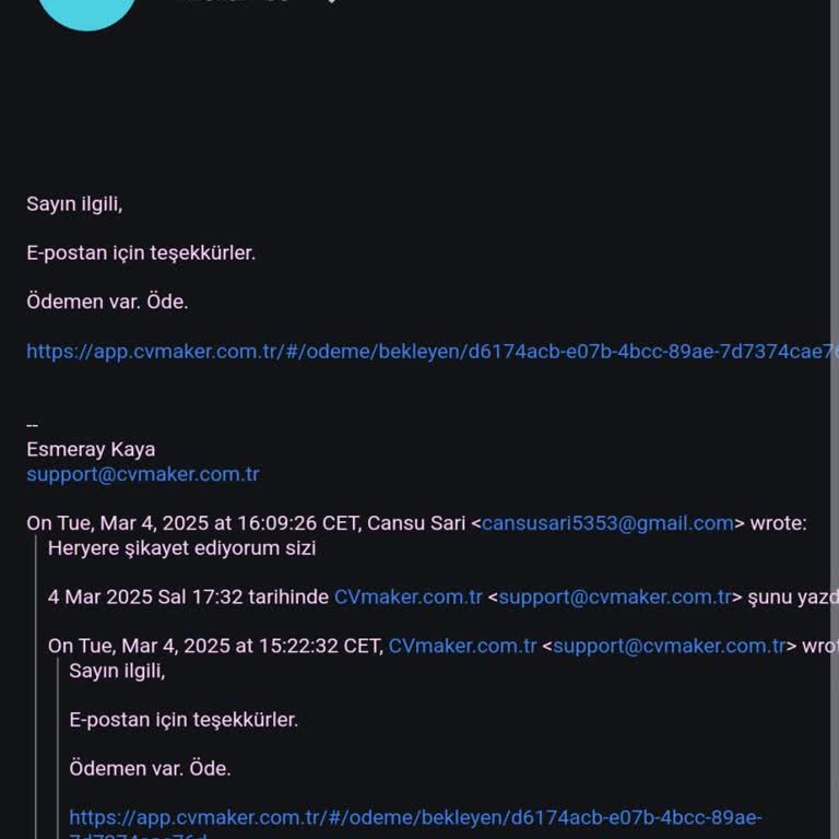 CV Maker'dan İzinsiz Üyelik Ve Para Çekimi