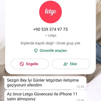 Letgo Üzerinden Yapılan Telefon Alışverişinde Yaşanan Sorun