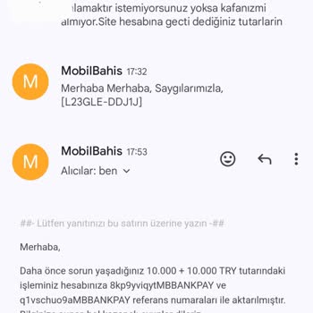 Mobilbahis Para Transferi Sorunu