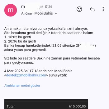 Mobilbahis Para Transferi Sorunu