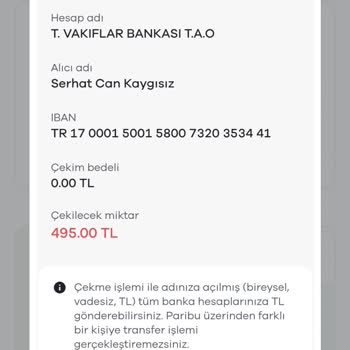 Paribu'da 500 TL Hediye Çekilemiyor