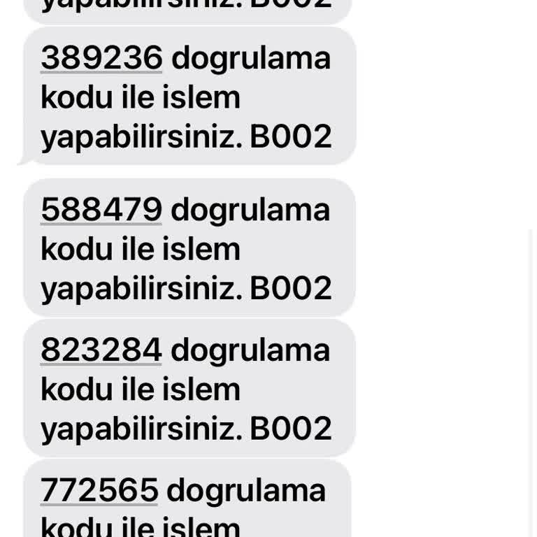 Onay Kodu Mesajlarıyla Dolup Taşan Telefon