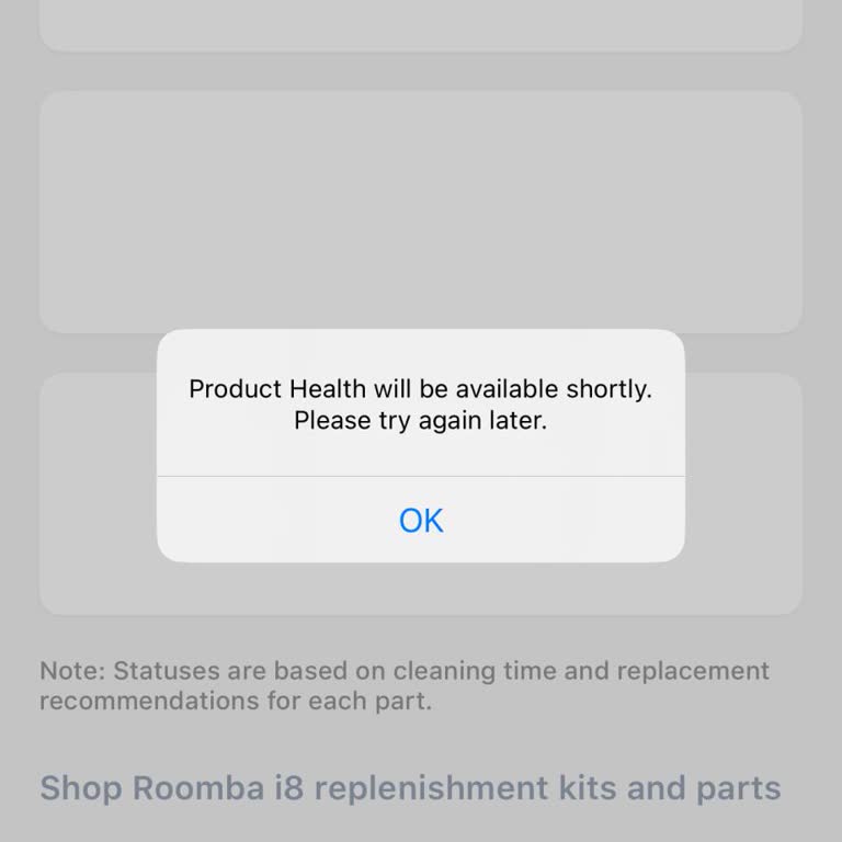 iRobot Roomba Combo i8 App Error