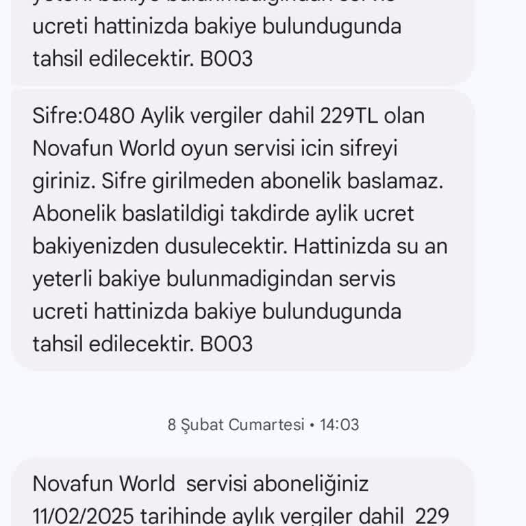 Mobil Oyun Servisi Faturası Şoku