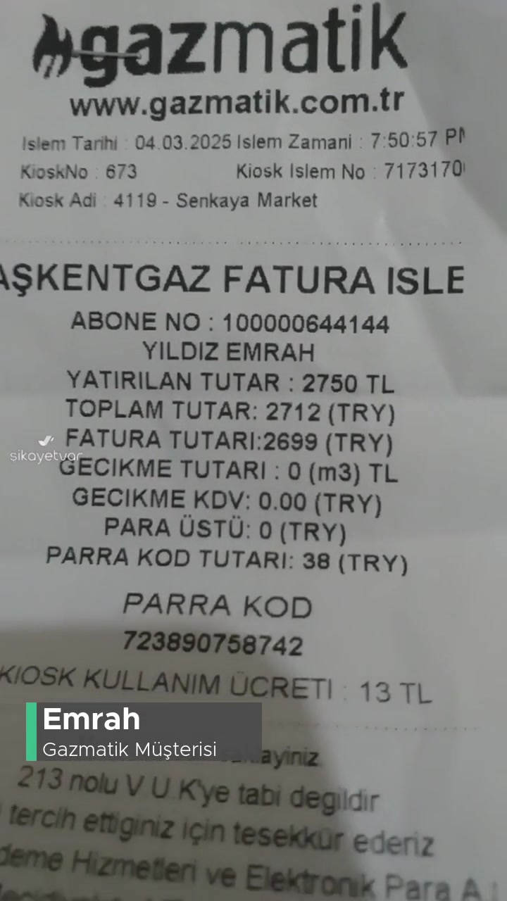 Gazmatik Para İadesi Talebi! videonun kapak resmi