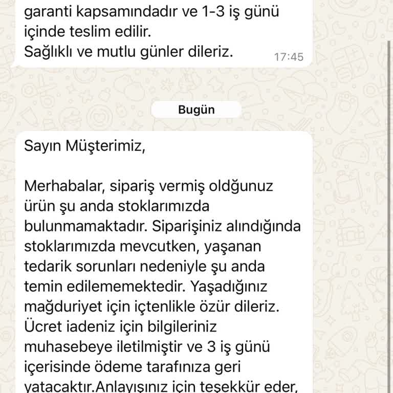 Kochler'den Eksik Ürün Ve Yetersiz Müşteri Hizmeti