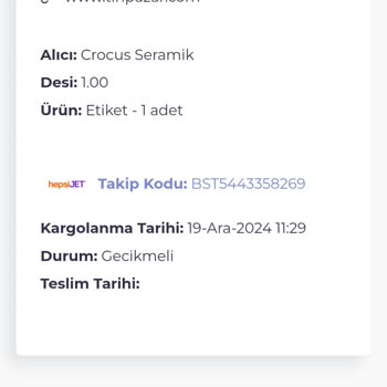 Hepsijet Kargo Hizmetinde Umursamazlık Ve Kayıp Sorunu