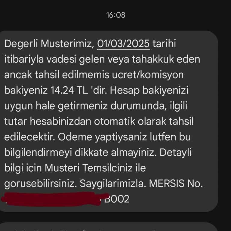 Kapattığım Hesaba Gelen Beklenmedik Borç Bildirimi