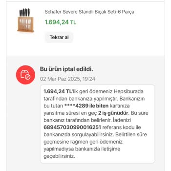 İptal Edilen Ürünün Ücreti Hala Kart Ekstresinde