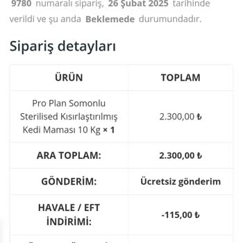 Zoompet.com.tr'den Aldığım Kedi Maması Teslim Edilmedi!