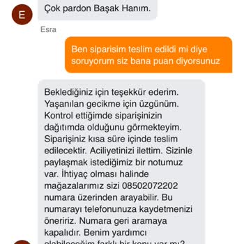 Sipariş Teslim Edilemedi Müşteri Destek Eksikliği