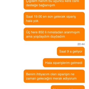 Sipariş Teslim Edilemedi Müşteri Destek Eksikliği