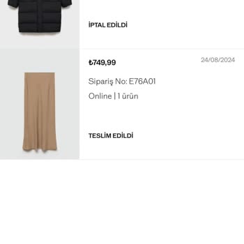 Mango İptal Edilen Sipariş ve İade Edilmeyen Para Sorunu