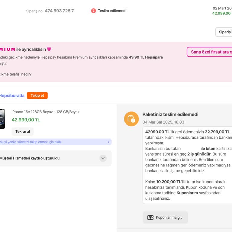 Hepsiburada Teslim Edilemeyen Sipariş Ve Hayal Kırıklığı