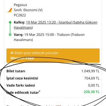 Bilet Değişim Ve İptalinde Mağduriyet